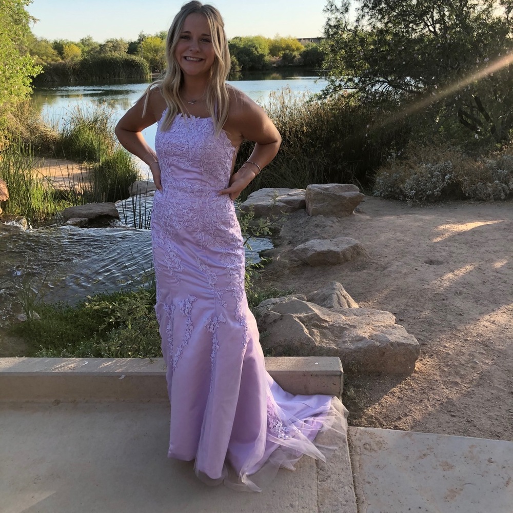 lilac prom dress
